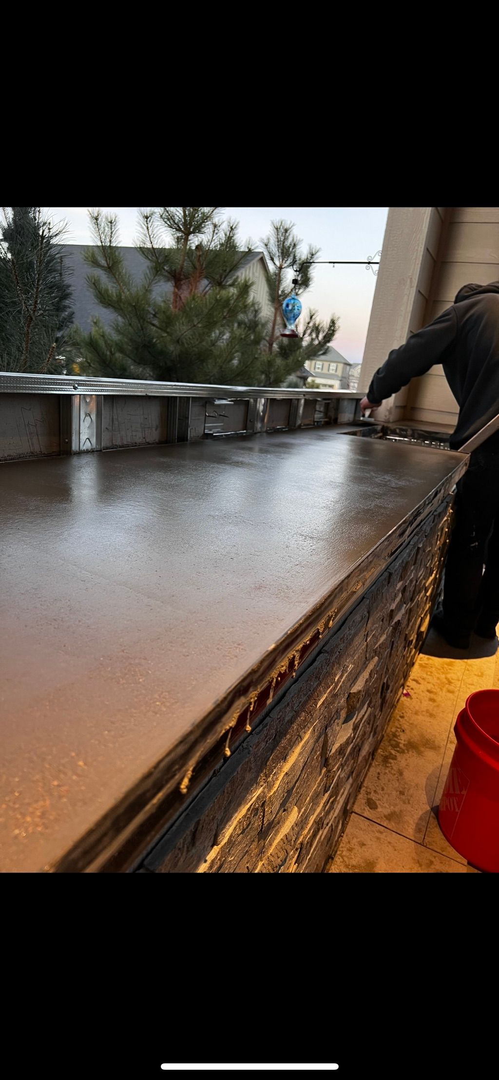 Out door kitchen and concrete counter top