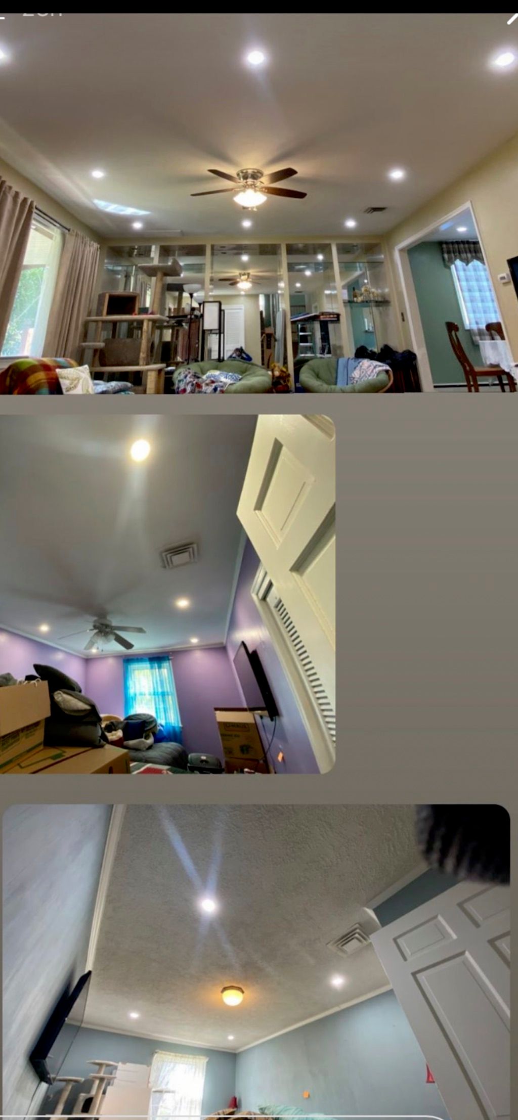 Recess lights throughout the house…