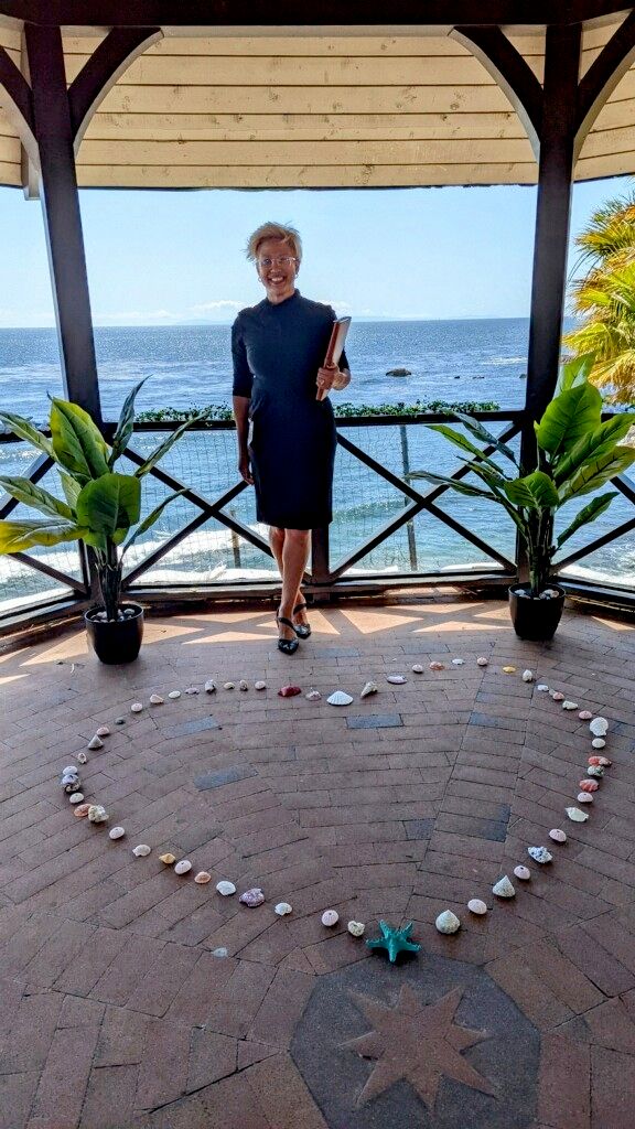Me at an intimate beach side wedding in Laguna Bea