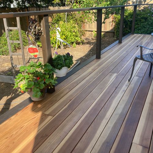 You built me a really nice redwood deck for a good