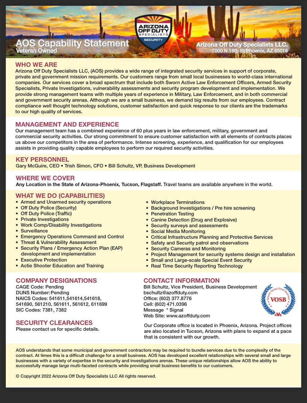 Capability Statement