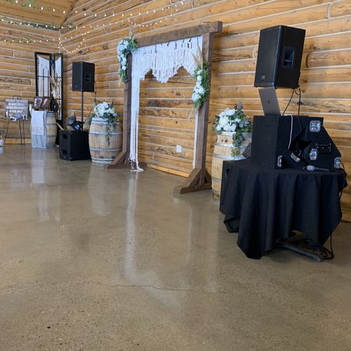 DJ Setup for a Wedding