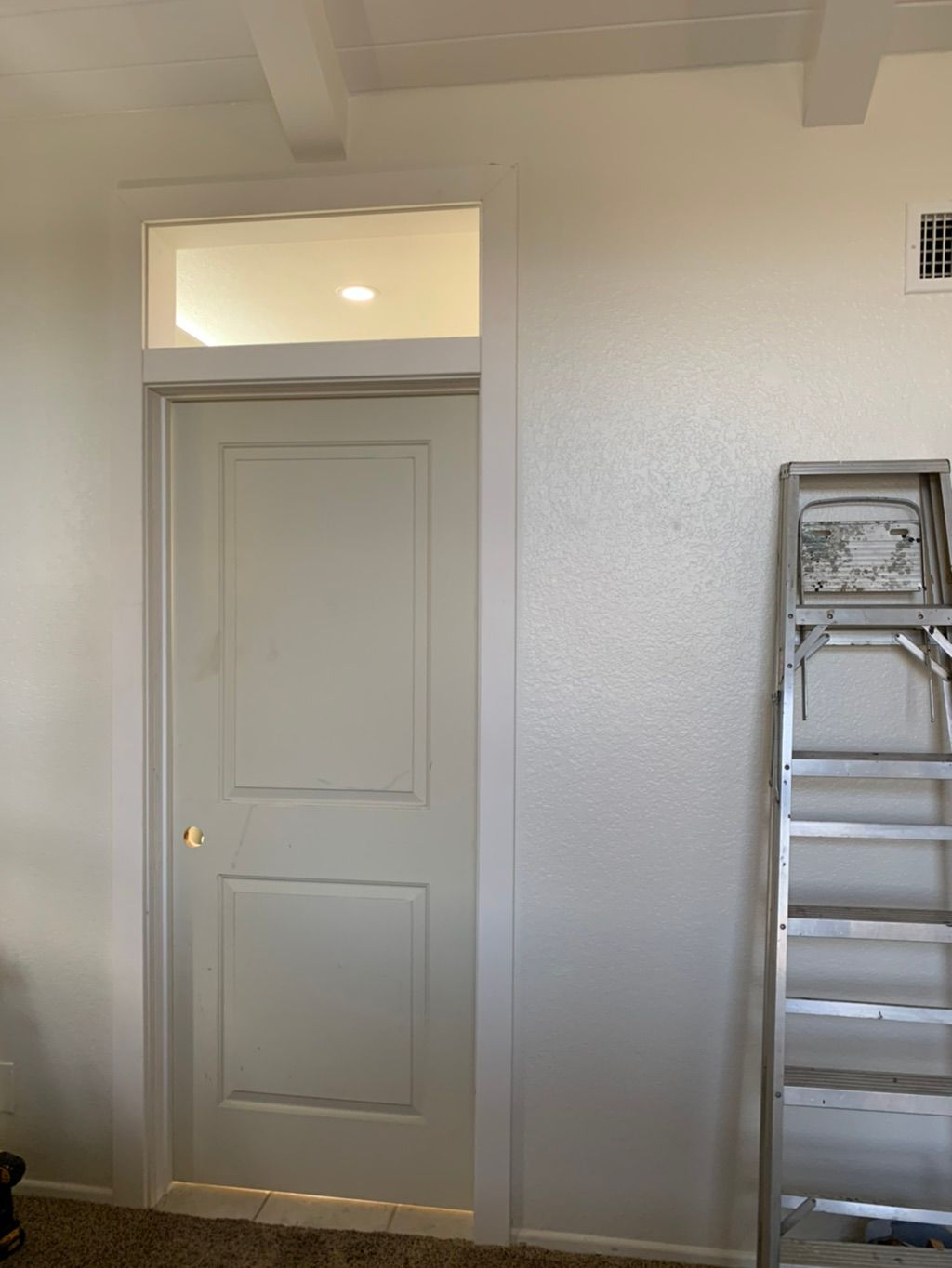 Door/ casing install with top opening 