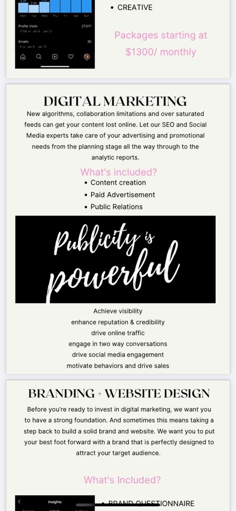Projects and media