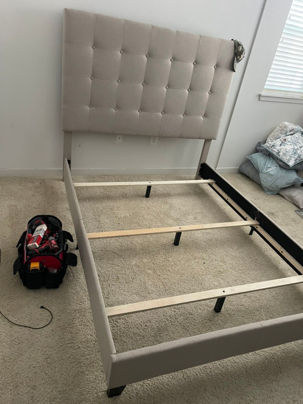 Assembled bed frame 