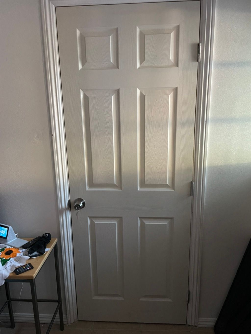 Installed closet door 