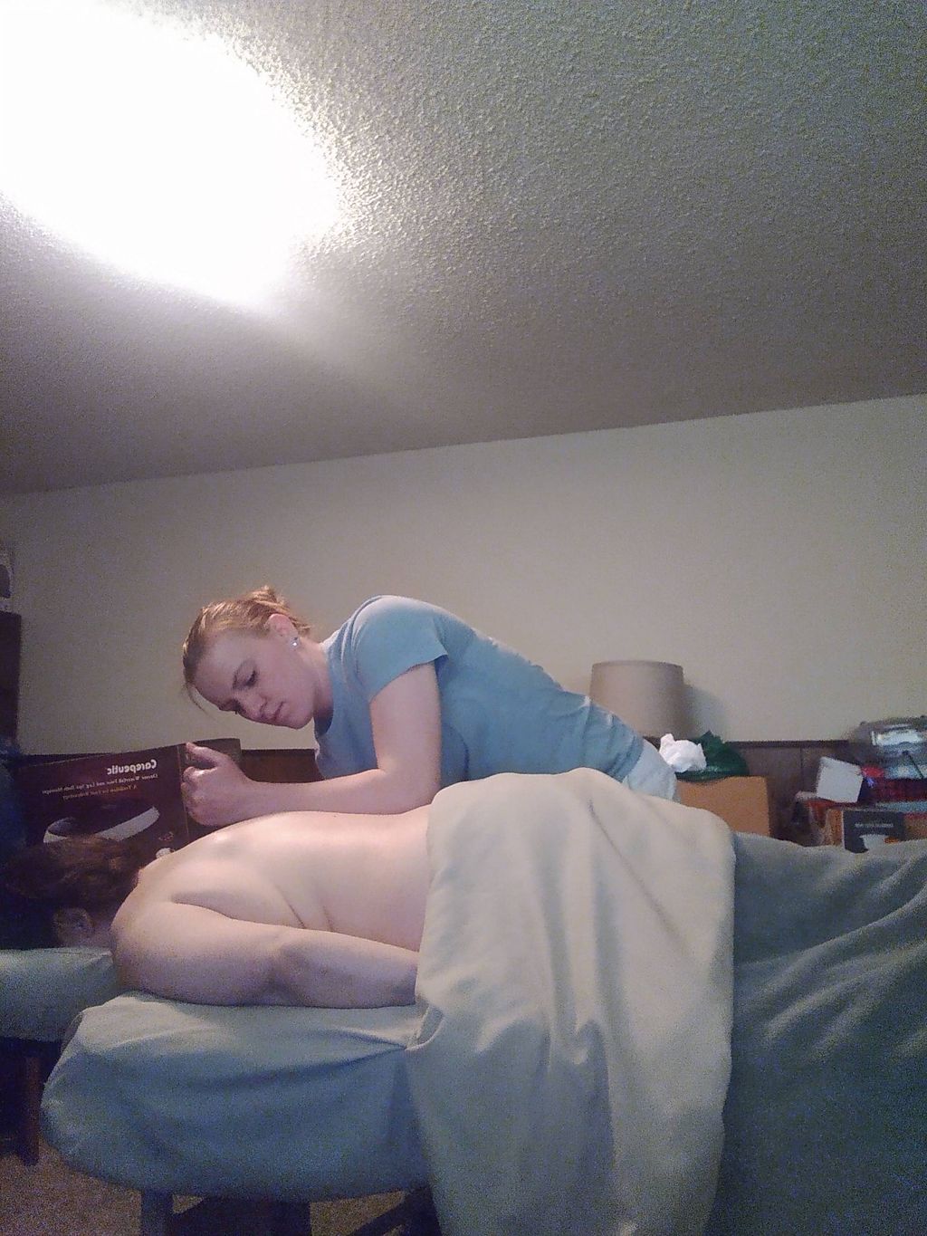 a deep myofascial release up the spine( one of my 