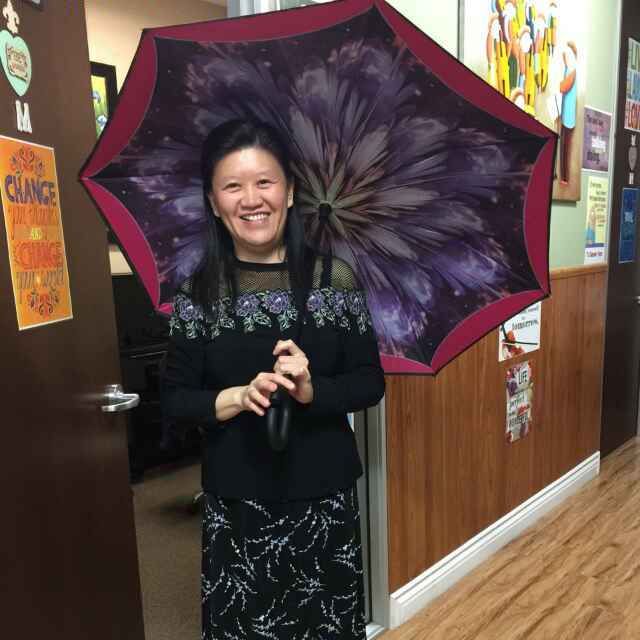 Wenny Chandra, feeling joyful after students' reci