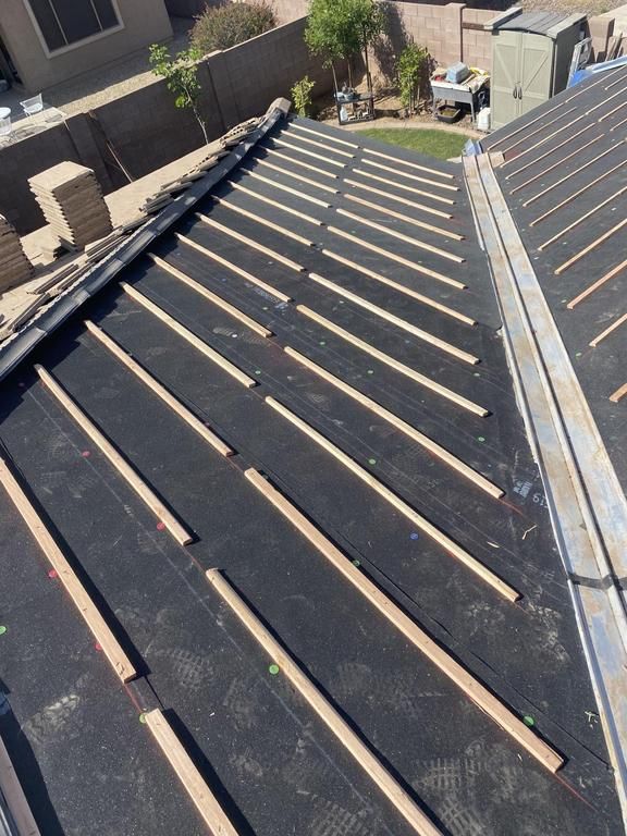 New battens installed. 