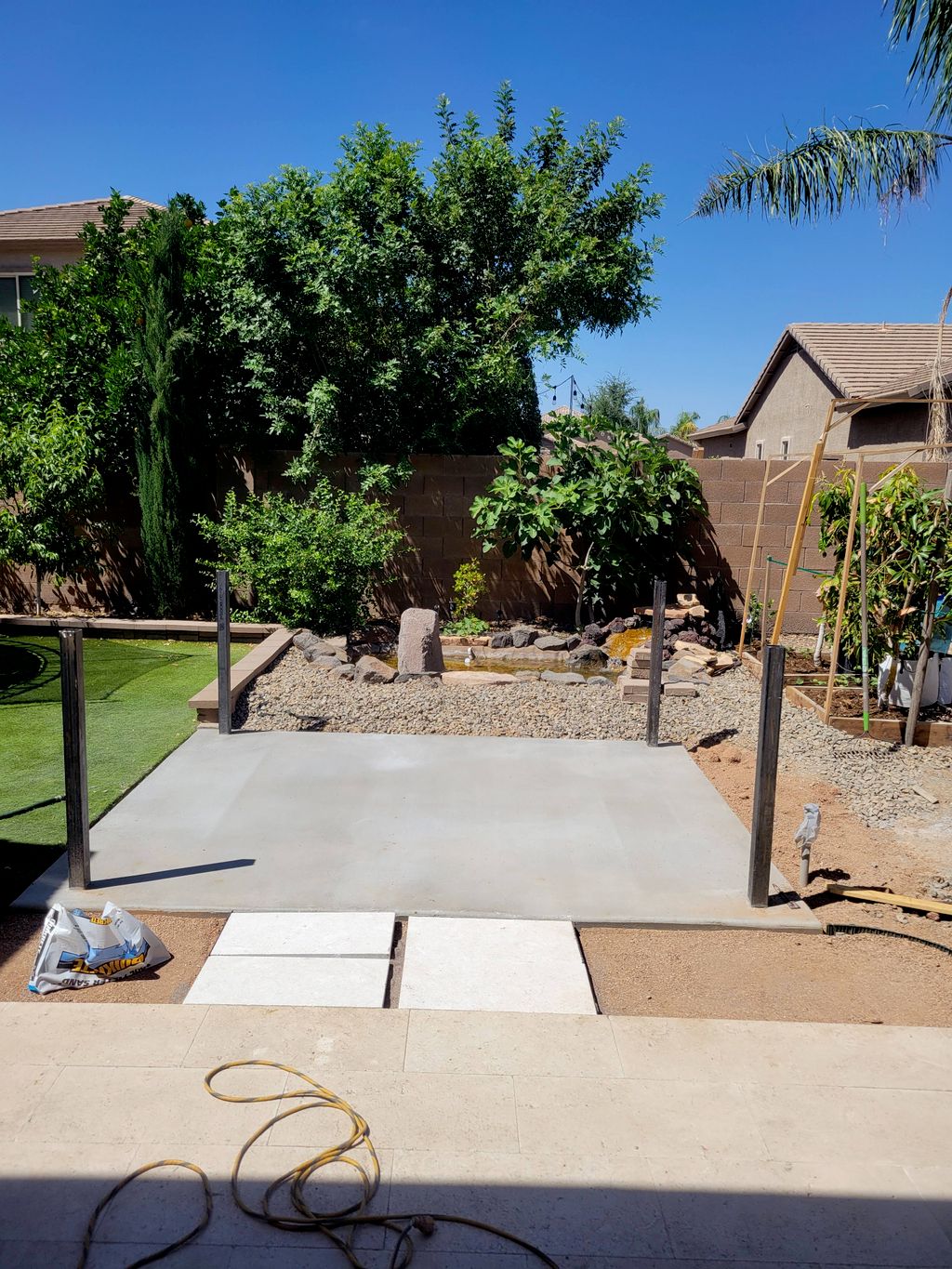 I needed a small concrete pad poured for a pergola