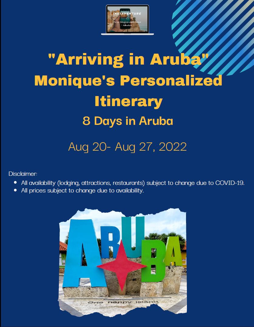 Sample Aruba Itinerary 1