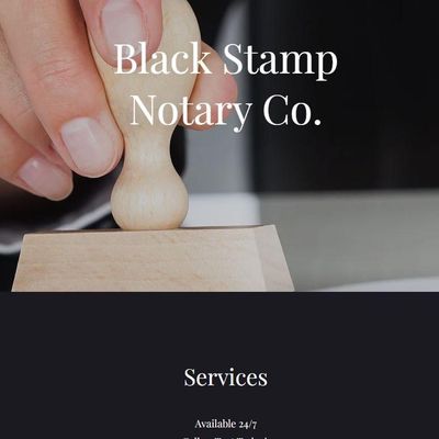 Avatar for Black Stamp Notary Co. - Online or Mobile Notary