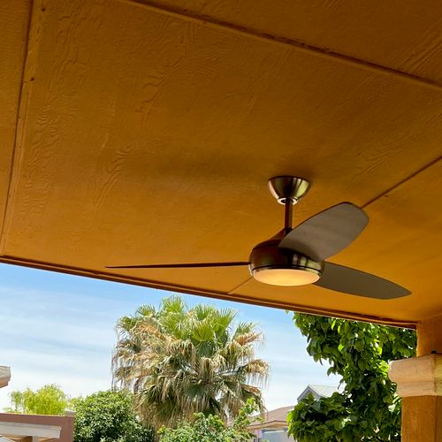 Dantex Electric installed 4 New Outdoor Ceiling Fa