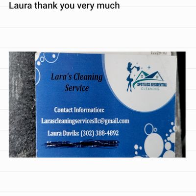 Avatar for Lara's Cleaning Services LLC  3023884892