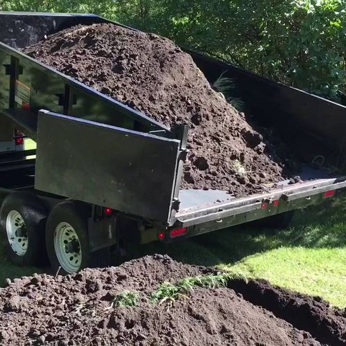 We specialize in dirt hauling.