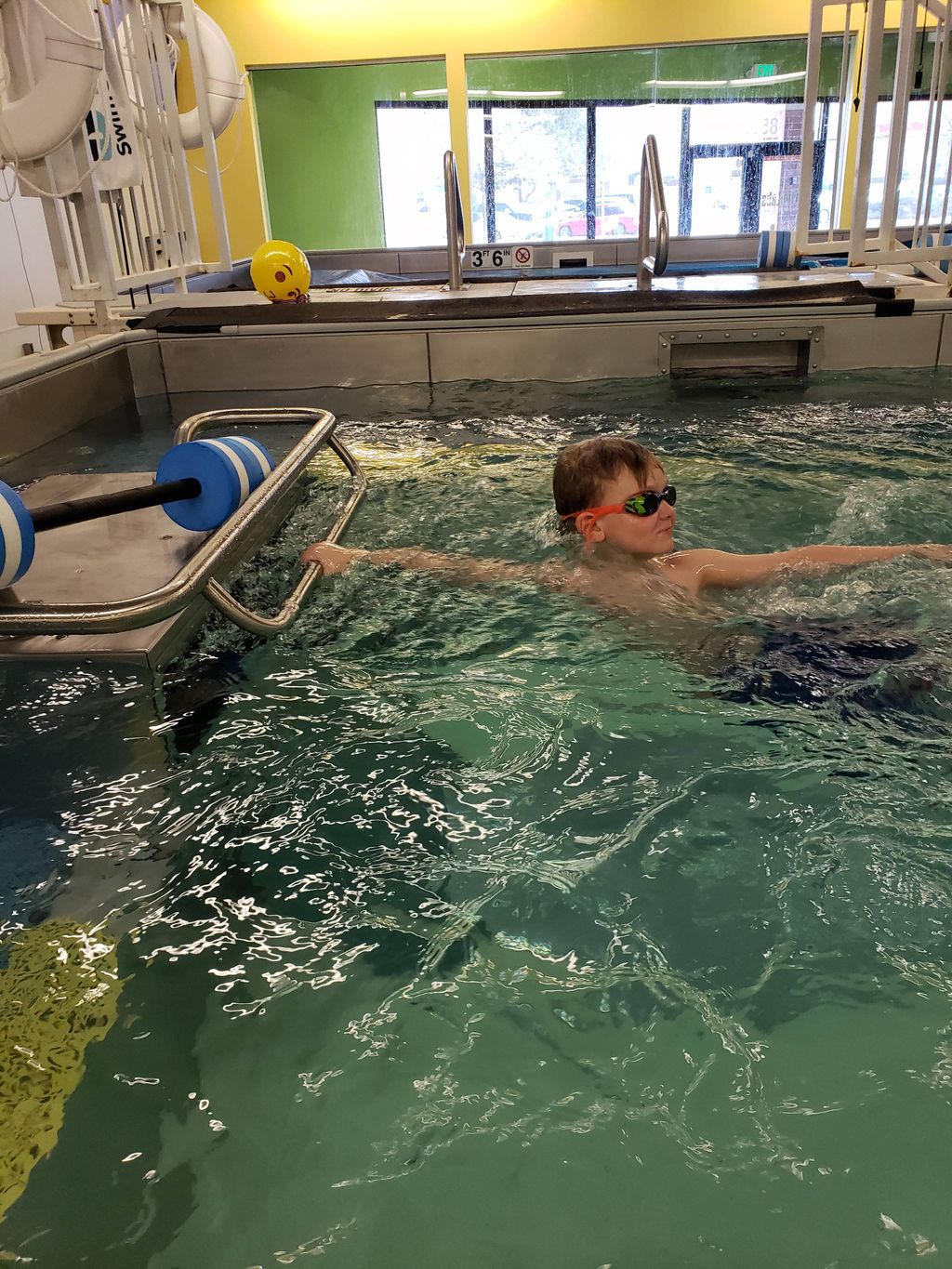 Teaching lessons in an endless pool