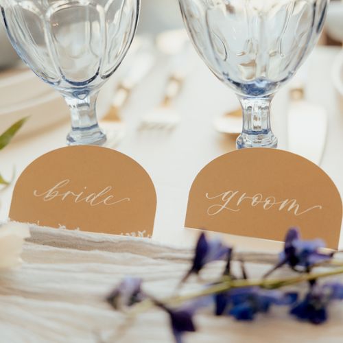 Arched Place Cards | Photo by Danielle Jennings Ph