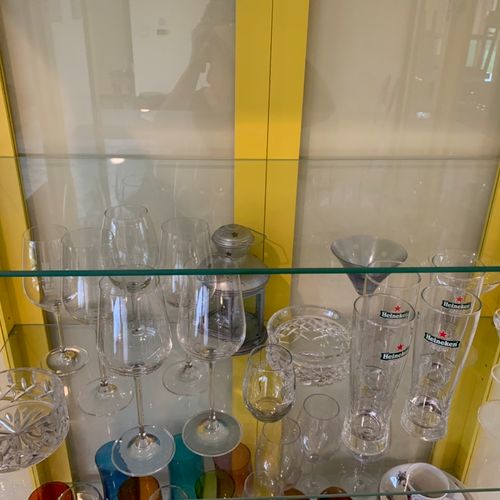 Cups are carefully removed and glass is completely