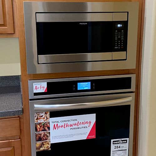 Installed new wall oven and microwave 