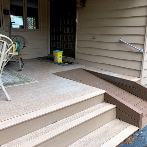 PJ built 3 different exterior wheelchair ramps at 
