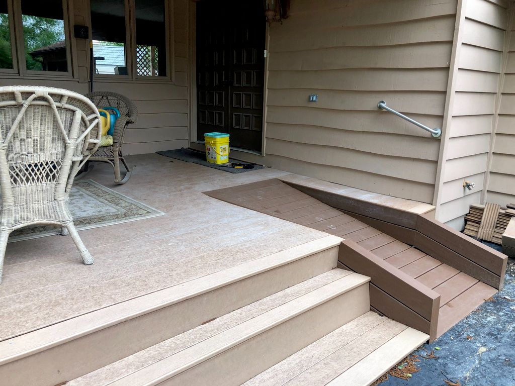 PJ built 3 different exterior wheelchair ramps at 