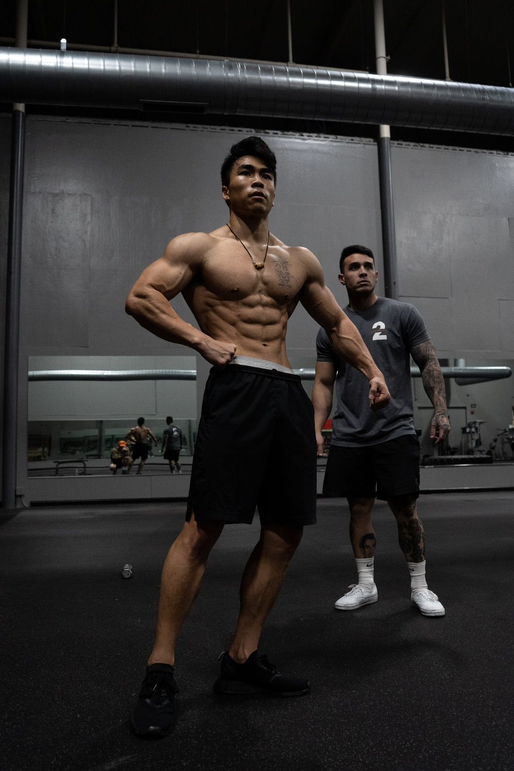 Client Nate 1 week out from bodybuilding show