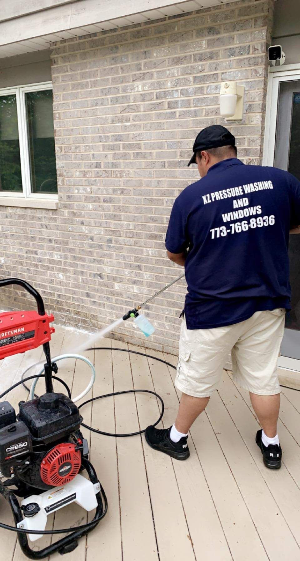 cleaning deck