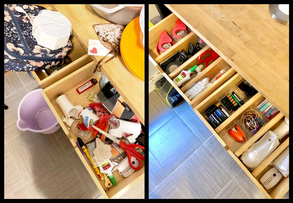 Junk Drawer Before & After 