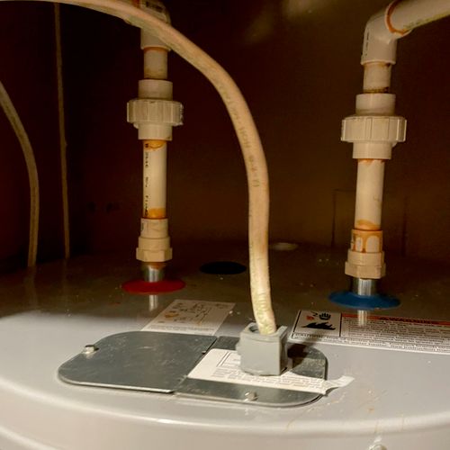 Hot water tank repair
