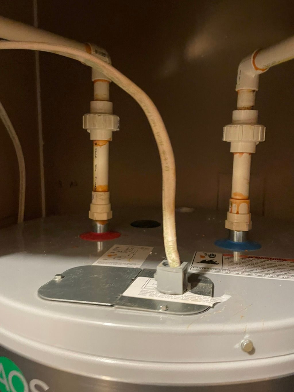 Hot water tank repair