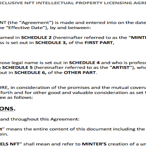 NFT Agreement 