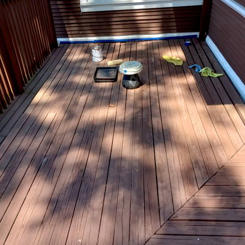painting deck (before)
