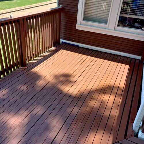 painting deck ( one side completed)