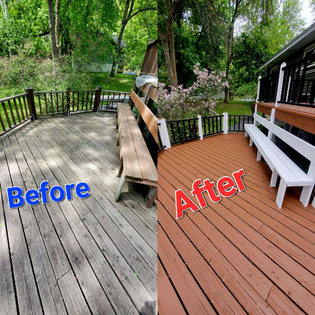 Deck staining 05/08/2022