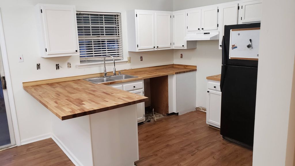 We Painted Cabinets & Installed Butcher Block Coun