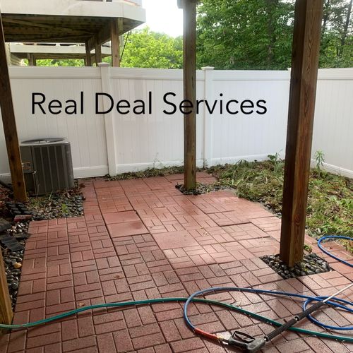 Pressure Washing Patio (After)