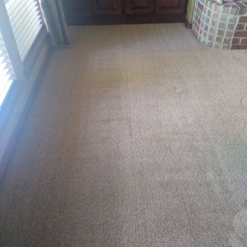 The two techs that cleaned our carpet were on time