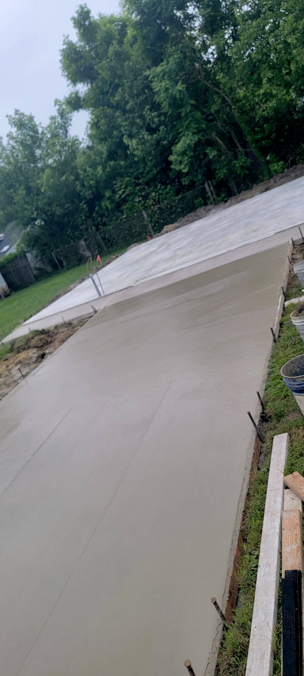 garage slab and driveway