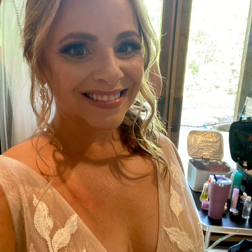 Sarah did hair and makeup for my wedding party inc