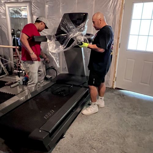 Treadmill move from garage around the house into b