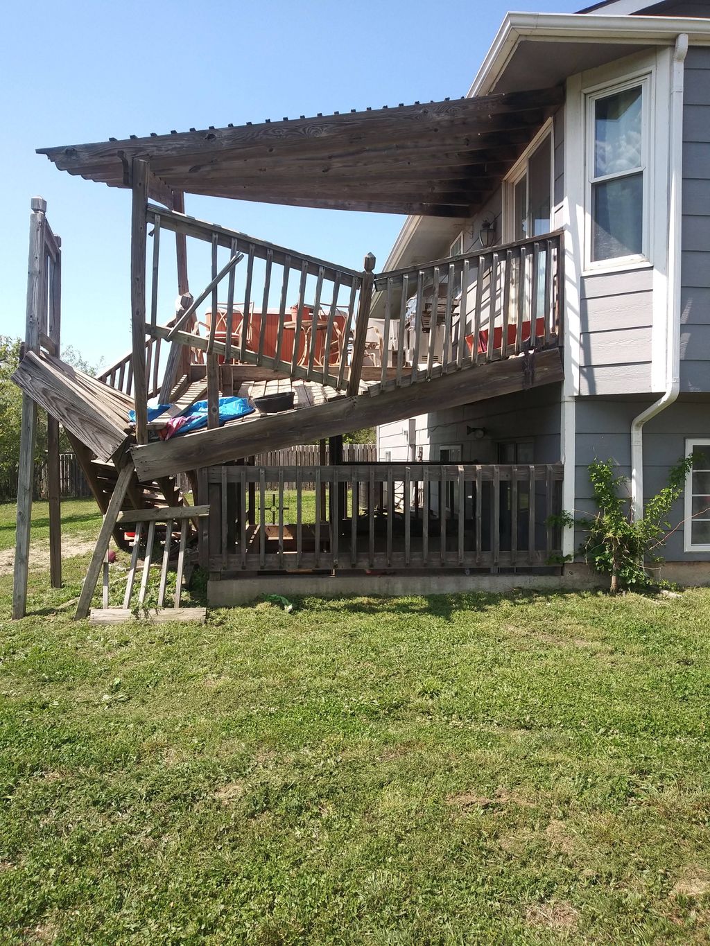 repair deck that had collapsed