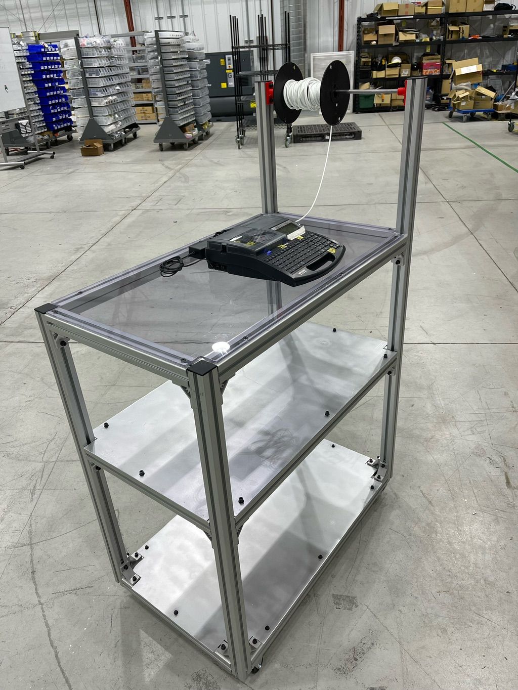 Designed and constructed this cart for our  label 
