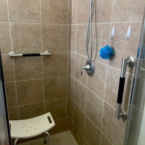 Excellent job to install grab bars in both bathroo