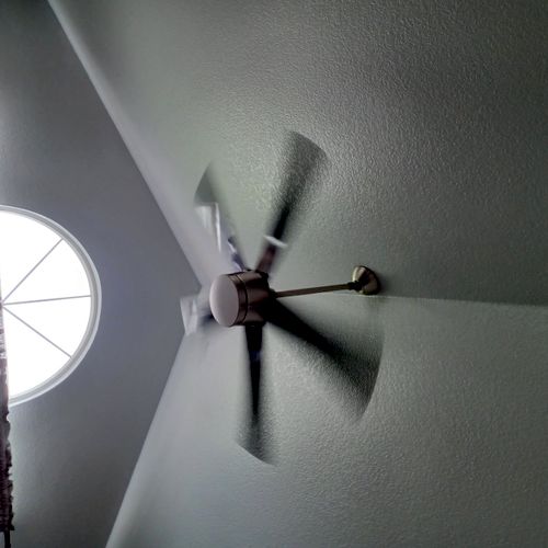 I hade some lights, and a ceiling fan installed. I