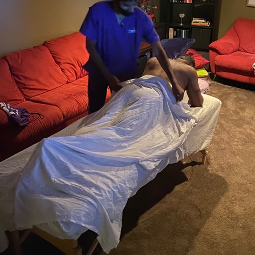 Got my husband an in-home massage for Father’s Day