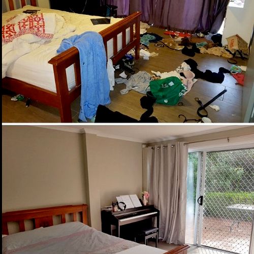 bedroom# before & after cleaning 