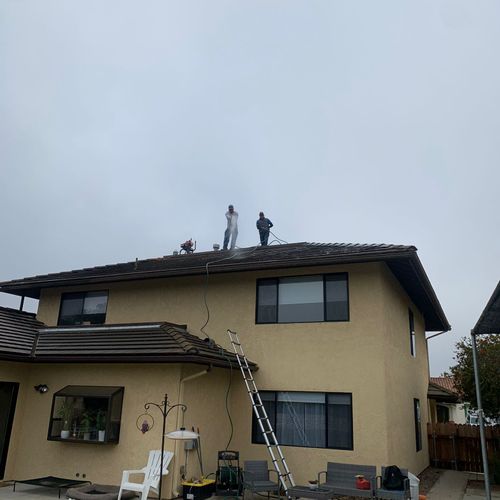 Cleaning Roof and Windows 