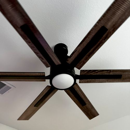 Installed 5 electric fans for me super fast. All a