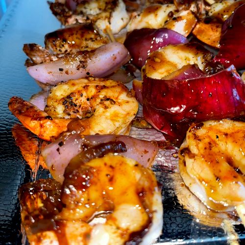 Cajun shrimp kebabs 