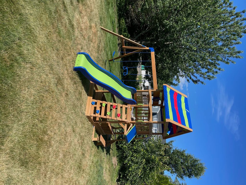 Junior did a great job assembling our new swing se